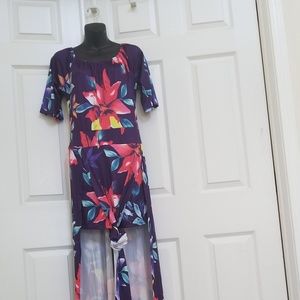 Ladies Floral Maxi Skort Dress